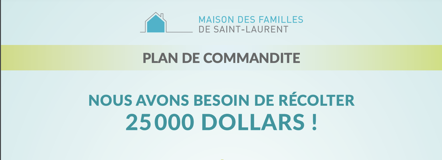 plan de commandite maison des familles de Saint-Laurent