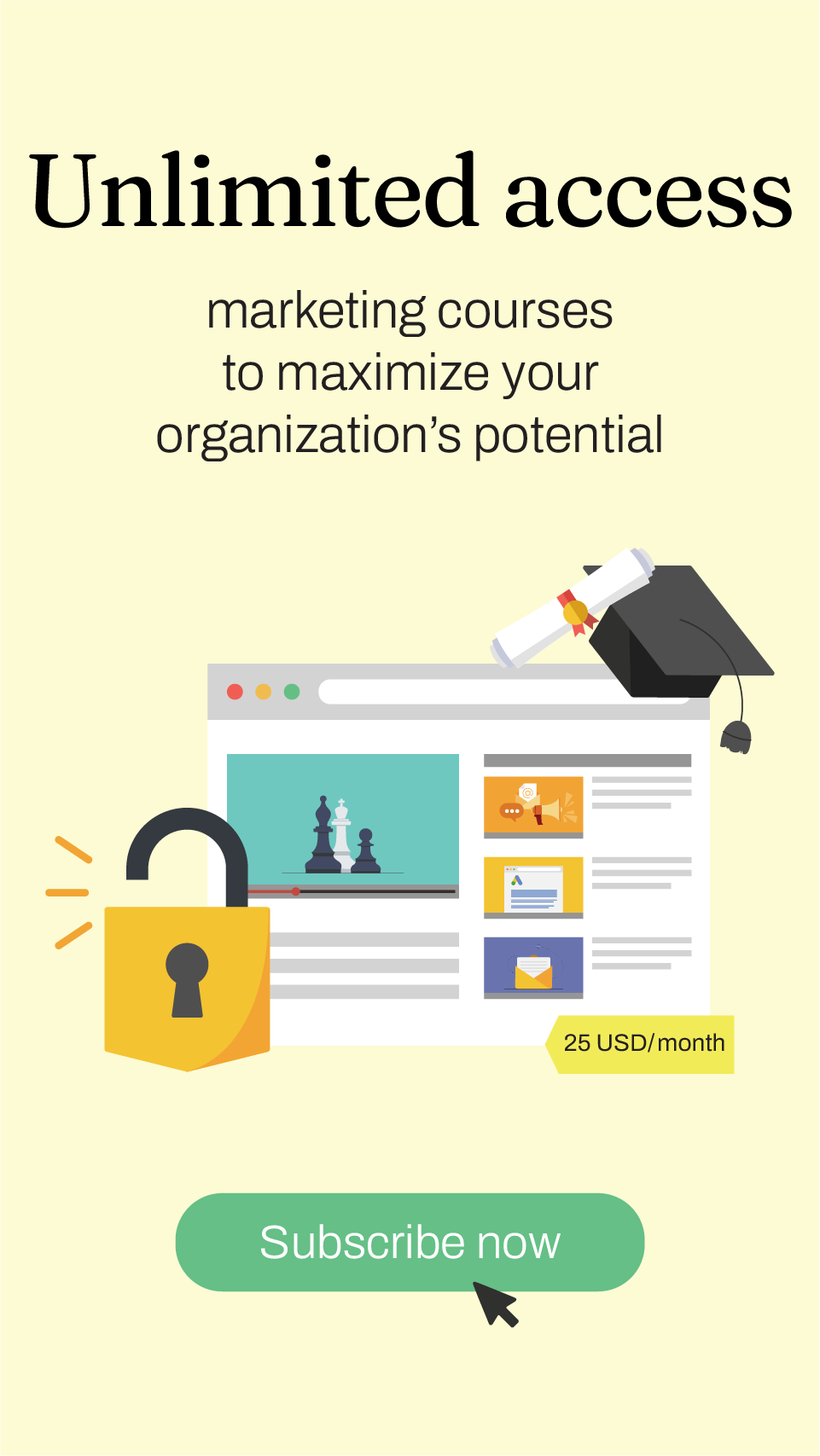 Unlimited access marketing courses to maximise your organization's potential-Marketpedia